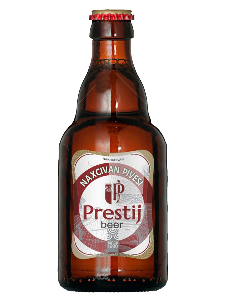 Prestij Beer — Qlobal seriya · qırmızı etiket